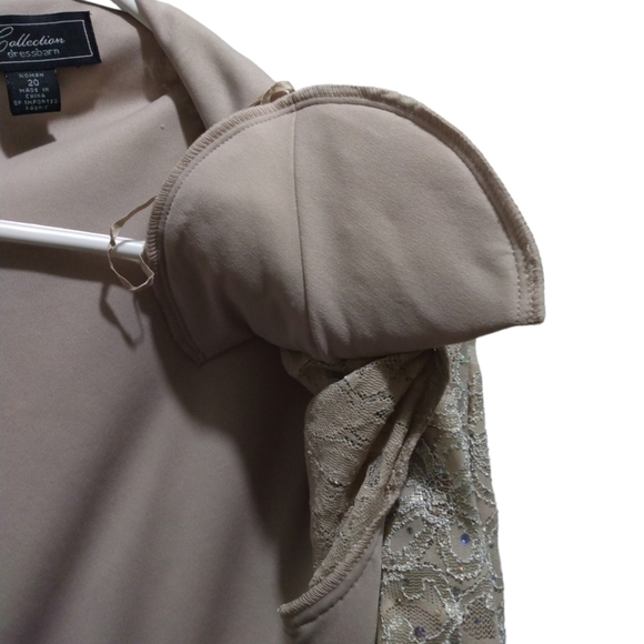 Dress Barn Collections Formal Halter Beaded Dress with Matching Jacket Plus 20 - Picture 14 of 16